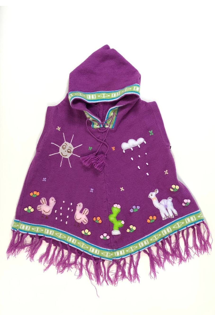 BOHO GIRLS KNIT PONCHO SIZE 3/5